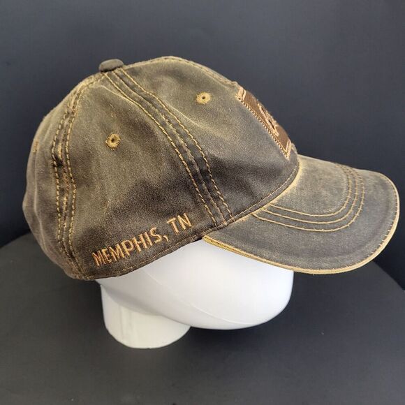 Bass Pro Shops Ball Cap Distressed Style Brown Memphis TN Adjustable One Size - Picture 2 of 10